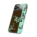 Y2K Floral iPhone Case | Brown and Mint