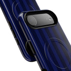 Bold Stripes MagSafe iPhone Case | Navy Blue