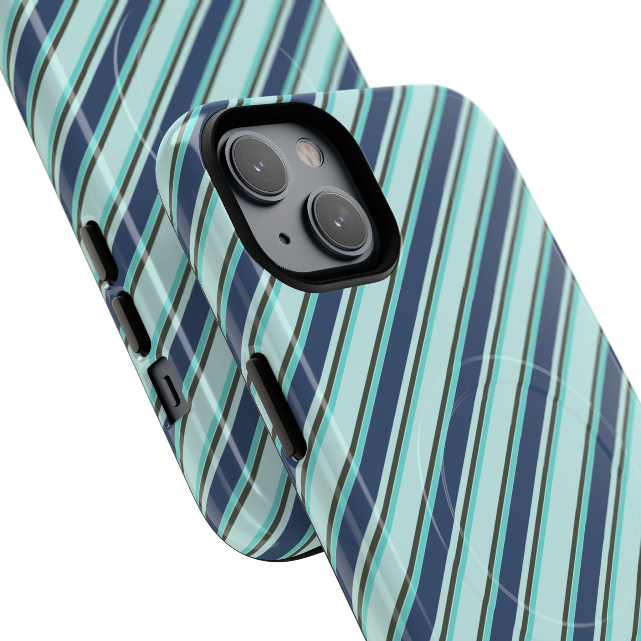 Angelina Stripes | Blue - MagSafe iPhone Case