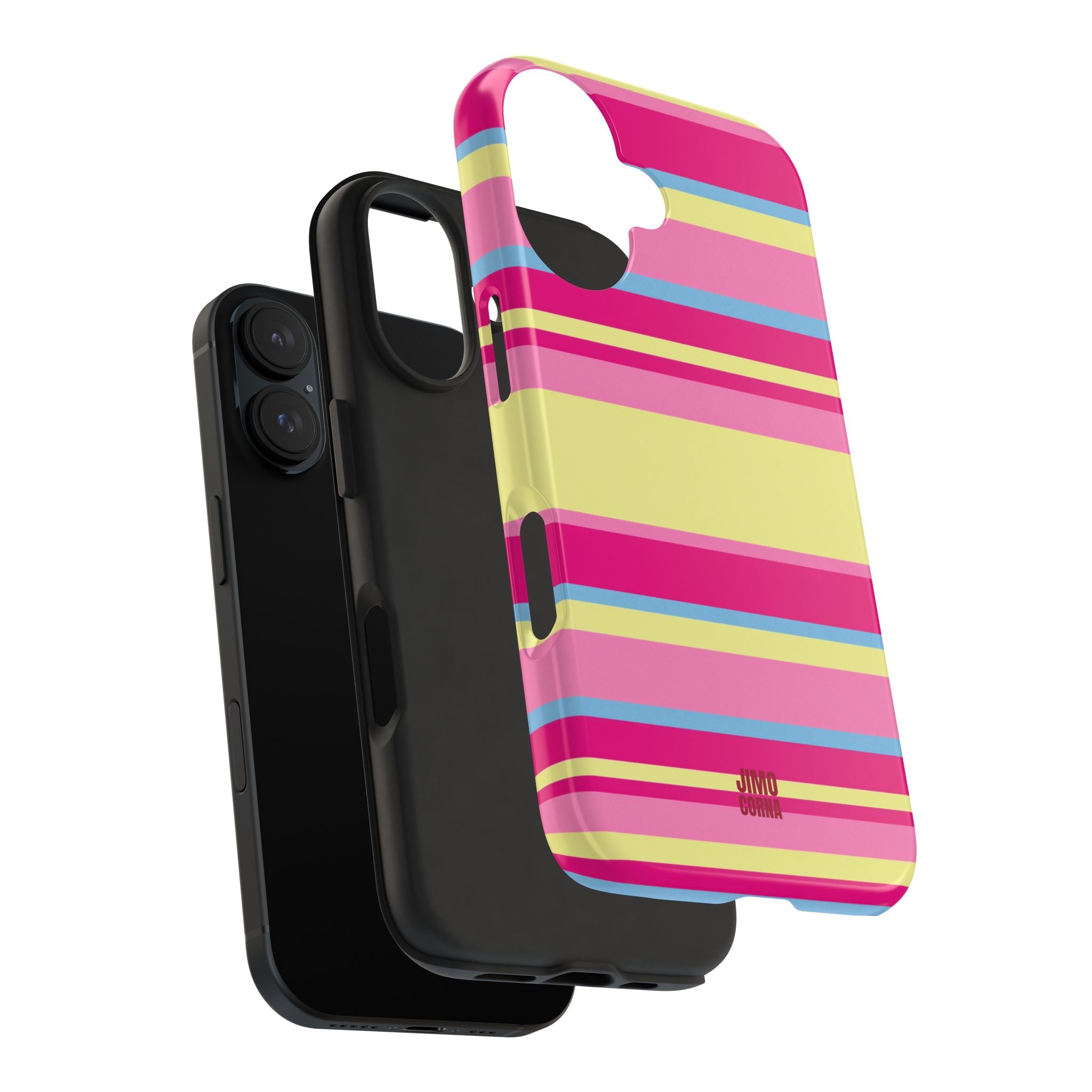 Lemonberry Stripe iPhone Case