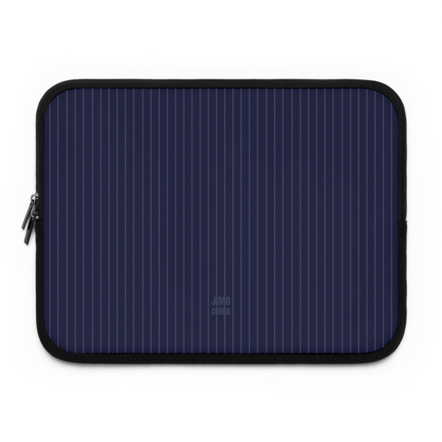 Navy Blue Soft Stripes Laptop Sleeve