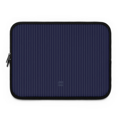 Navy Blue Soft Stripes Laptop Sleeve