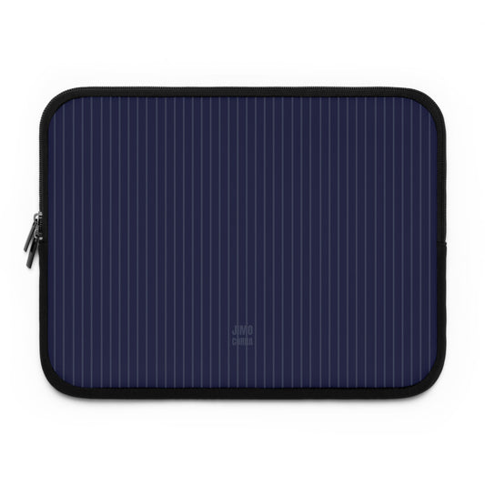 Navy Blue Soft Stripes Laptop Sleeve