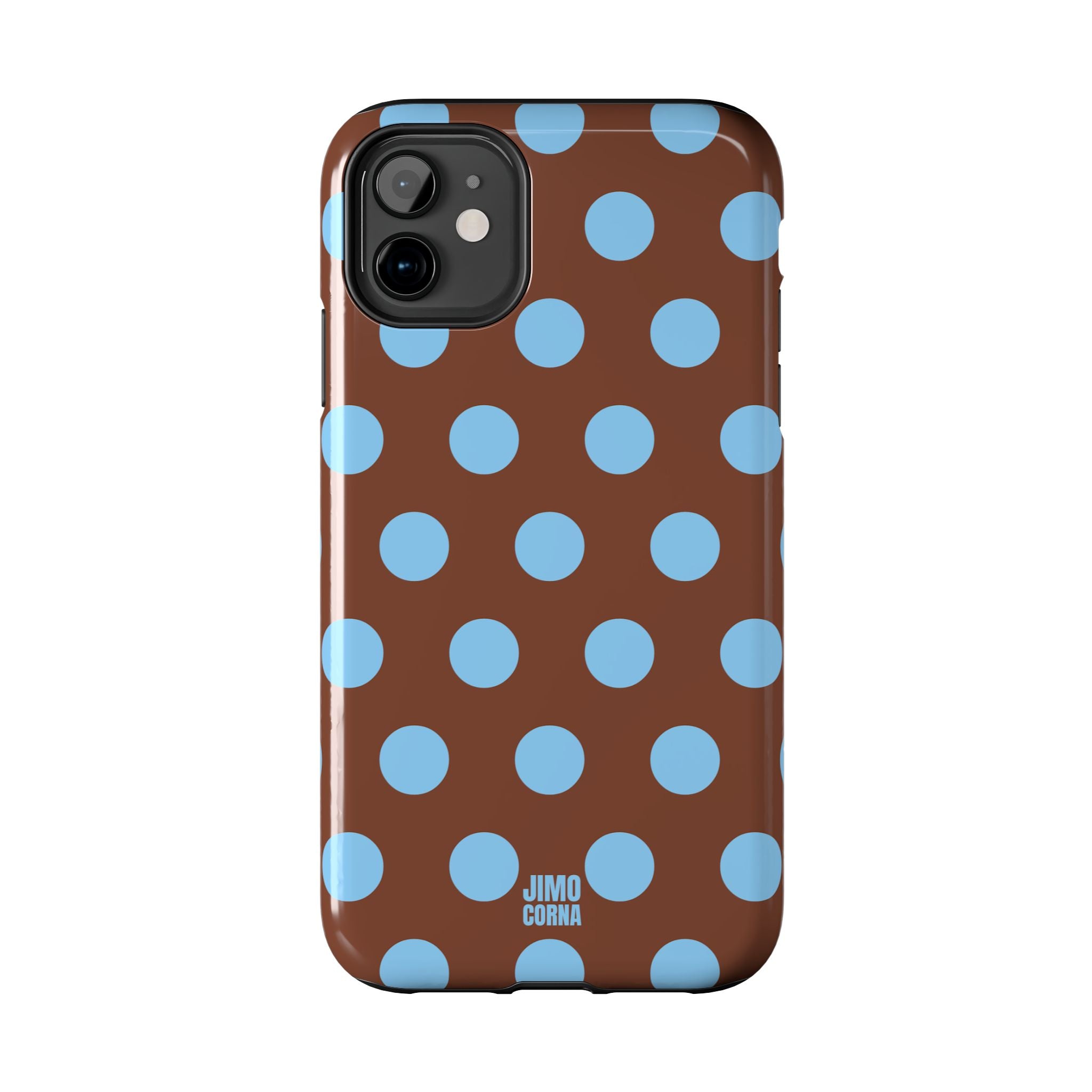 Big Polka Dot | Brown and Blue