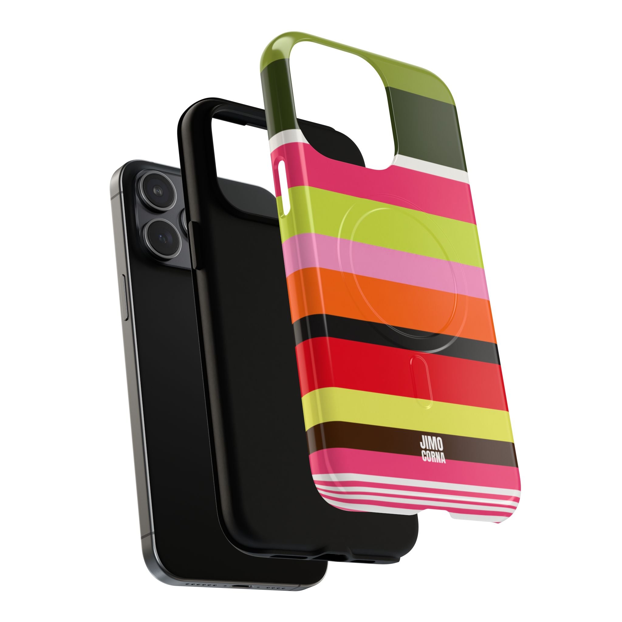 Berry Citrus Stripe MagSafe iPhone Case
