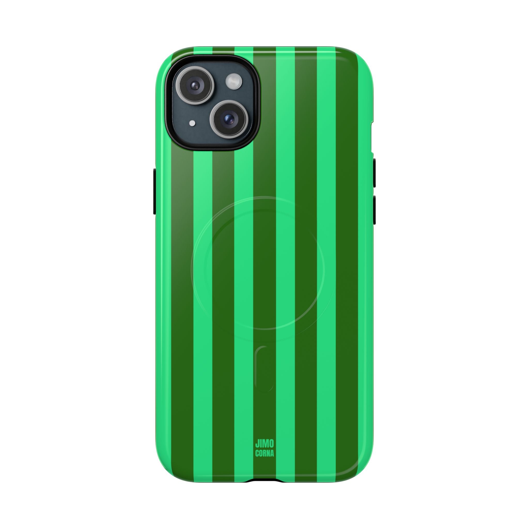 Bold Stripes MagSafe iPhone Case | Olive Green