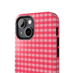 Farm Gingham iPhone Case | Hot Pink