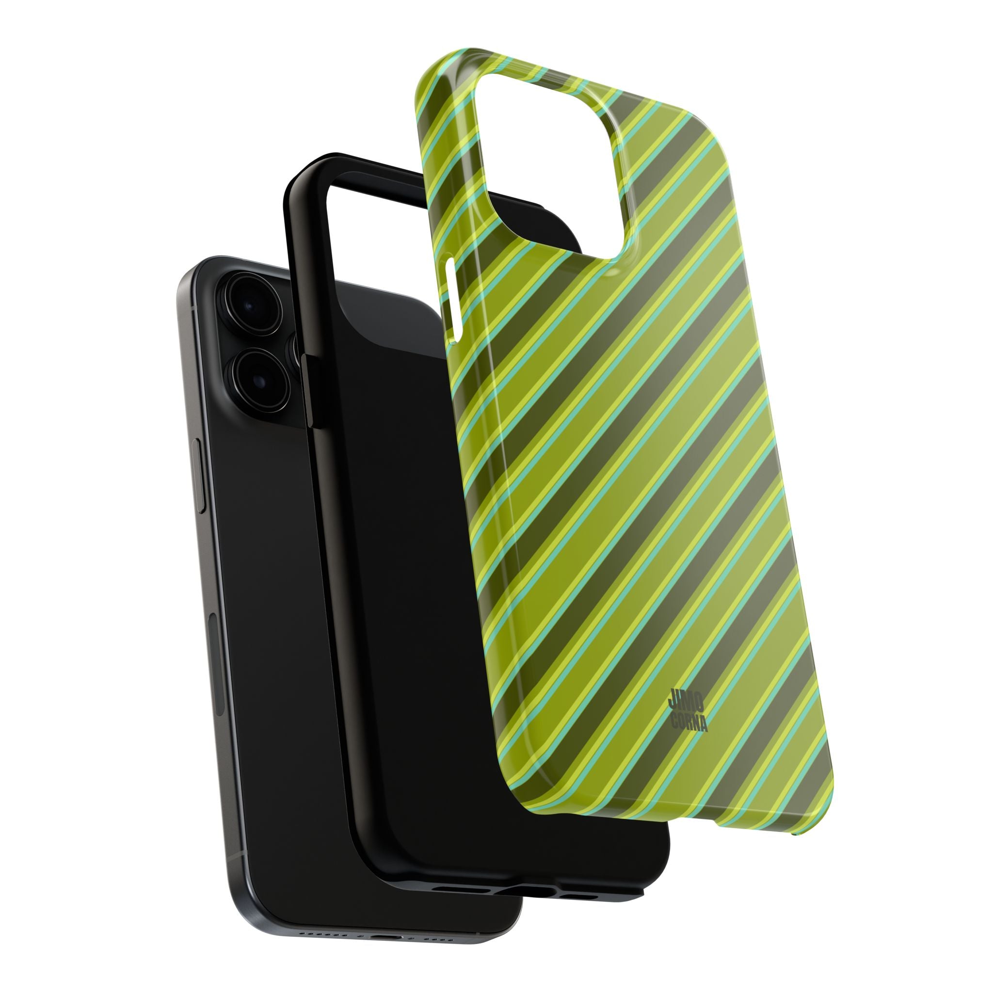 Angelina Stripes | Olive - iPhone Case