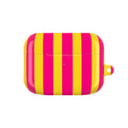 Bold Stripes AirPods Case | Pink and Yellow