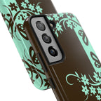 Y2K Floral iPhone Case | Brown and Mint