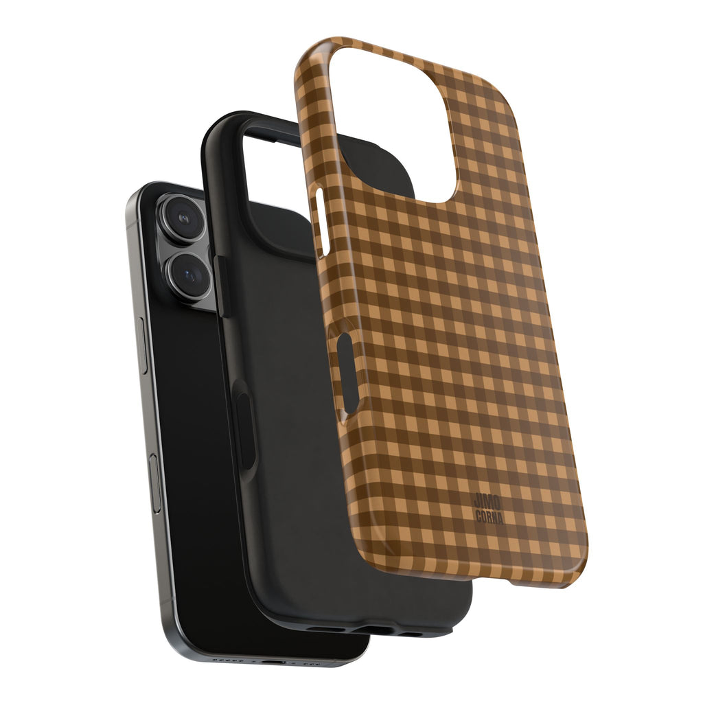 Farm Gingham iPhone Case | Brown