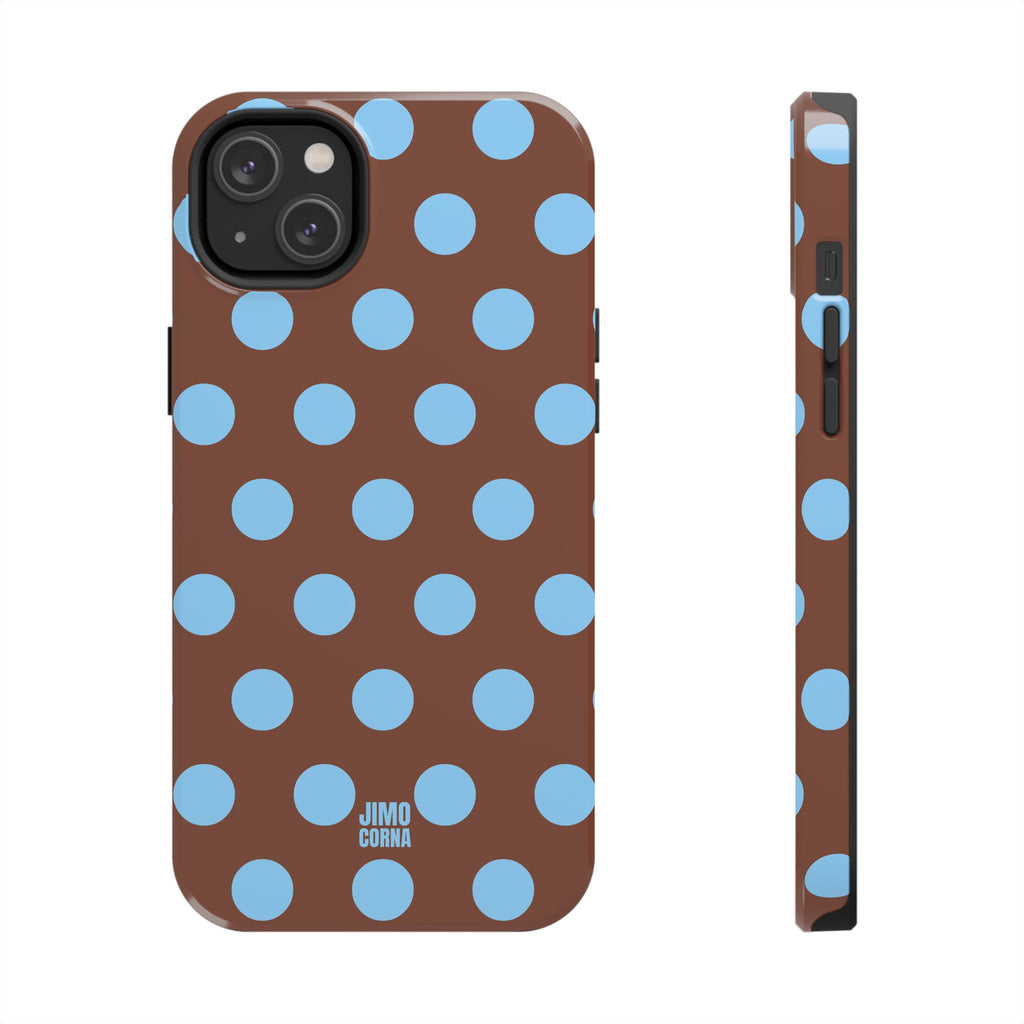 Big Polka Dot | Brown and Blue