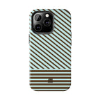 Asymmetrical Lines iPhone Case | Blue and Brown
