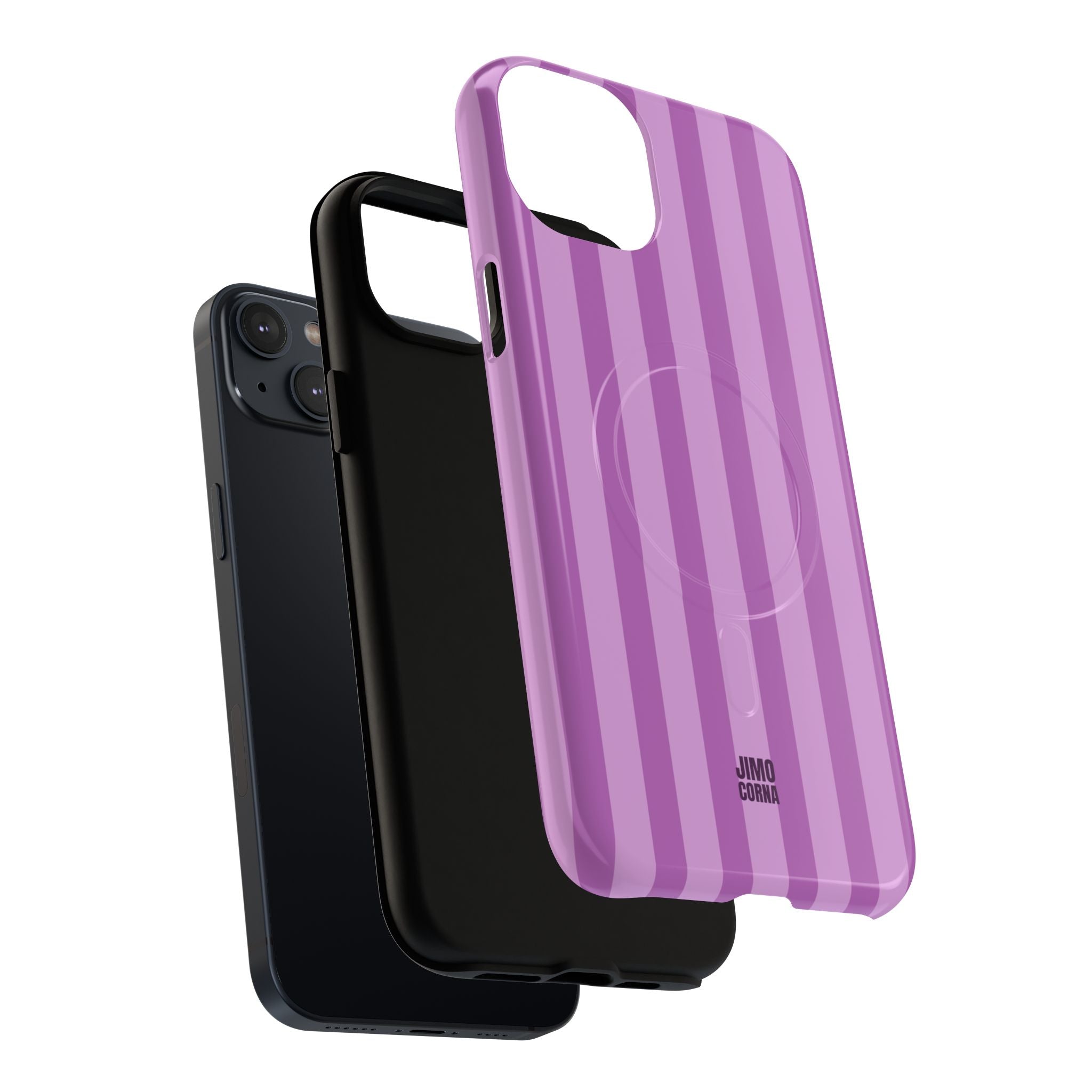 Bold Stripes MagSafe iPhone Case | Plum