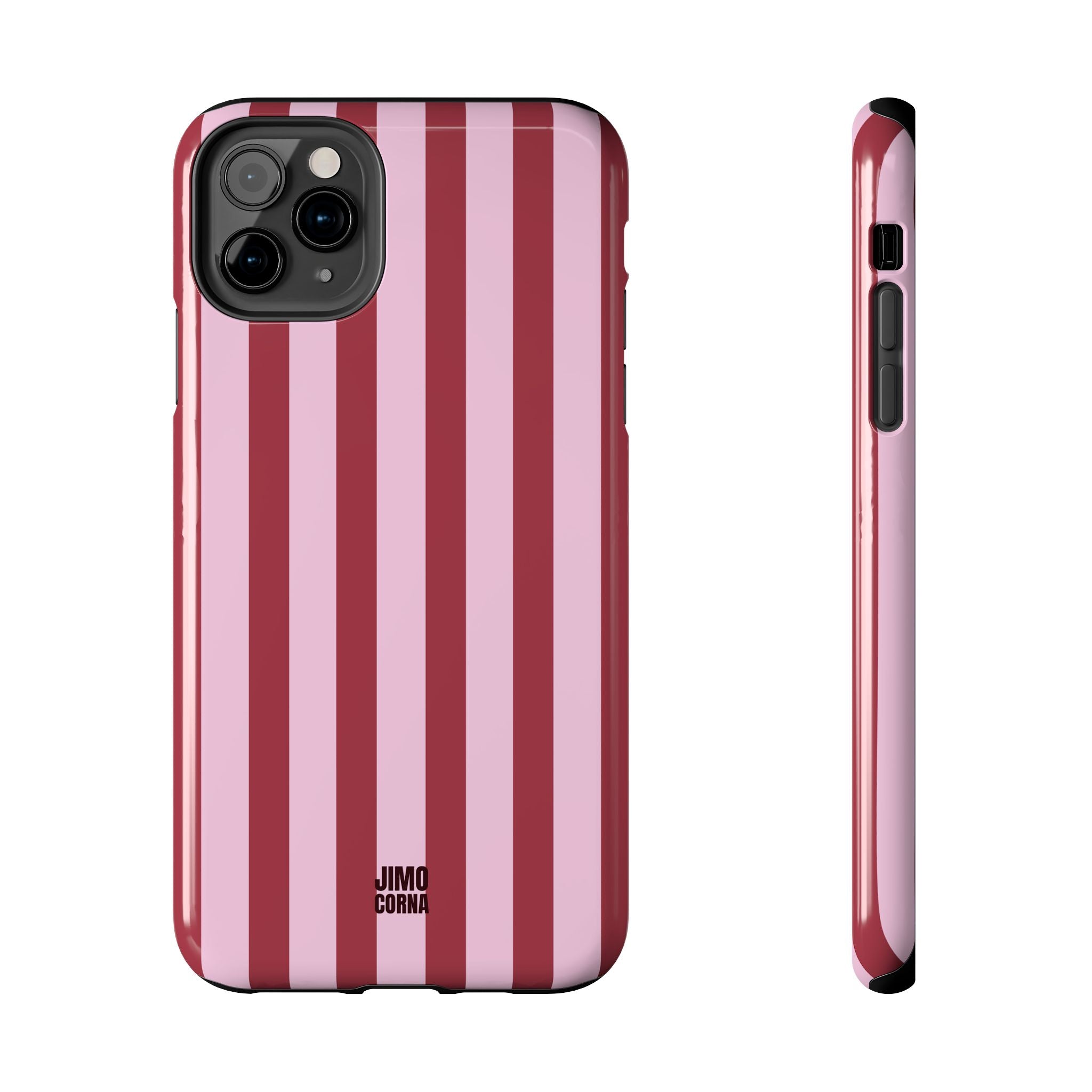 Bold Stripes iPhone Case | Pink and Red