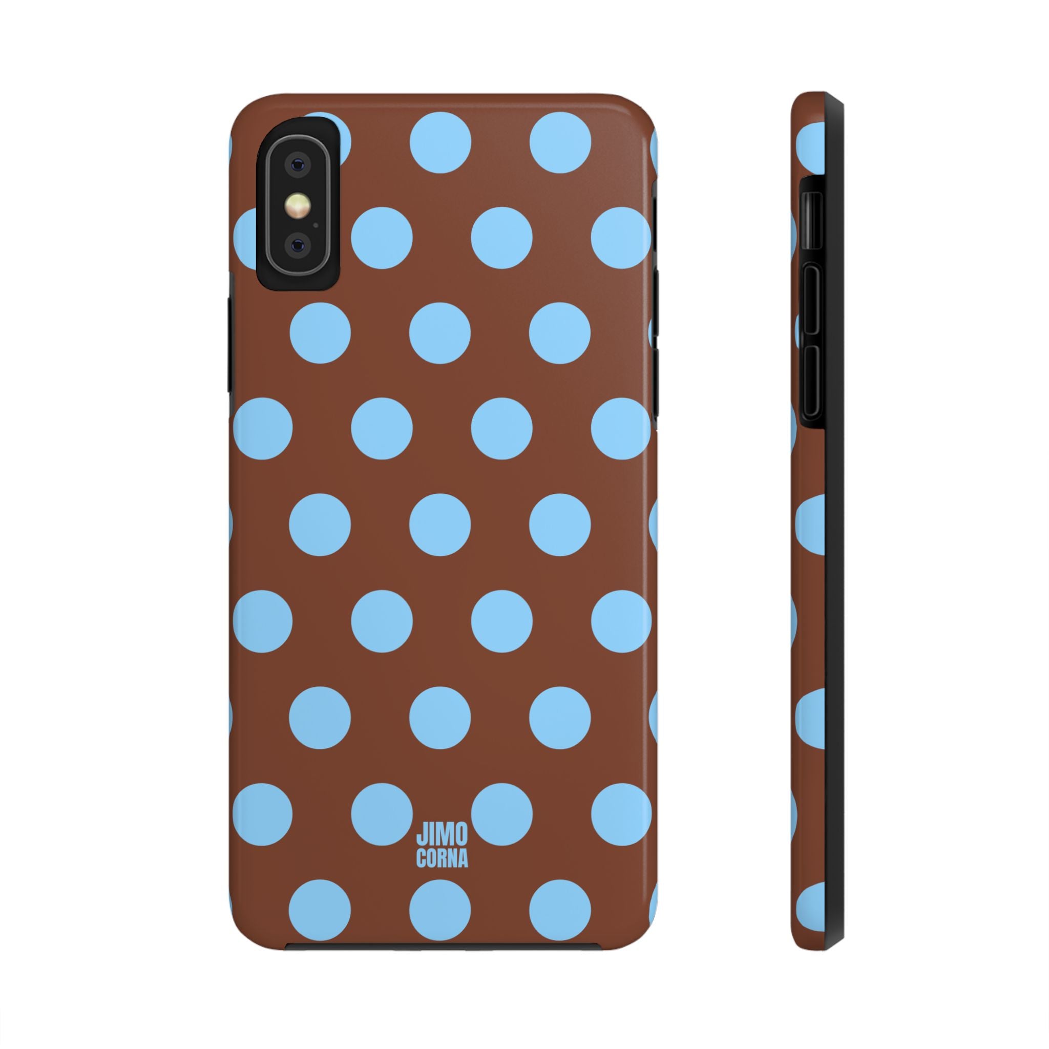 Big Polka Dot | Brown and Blue