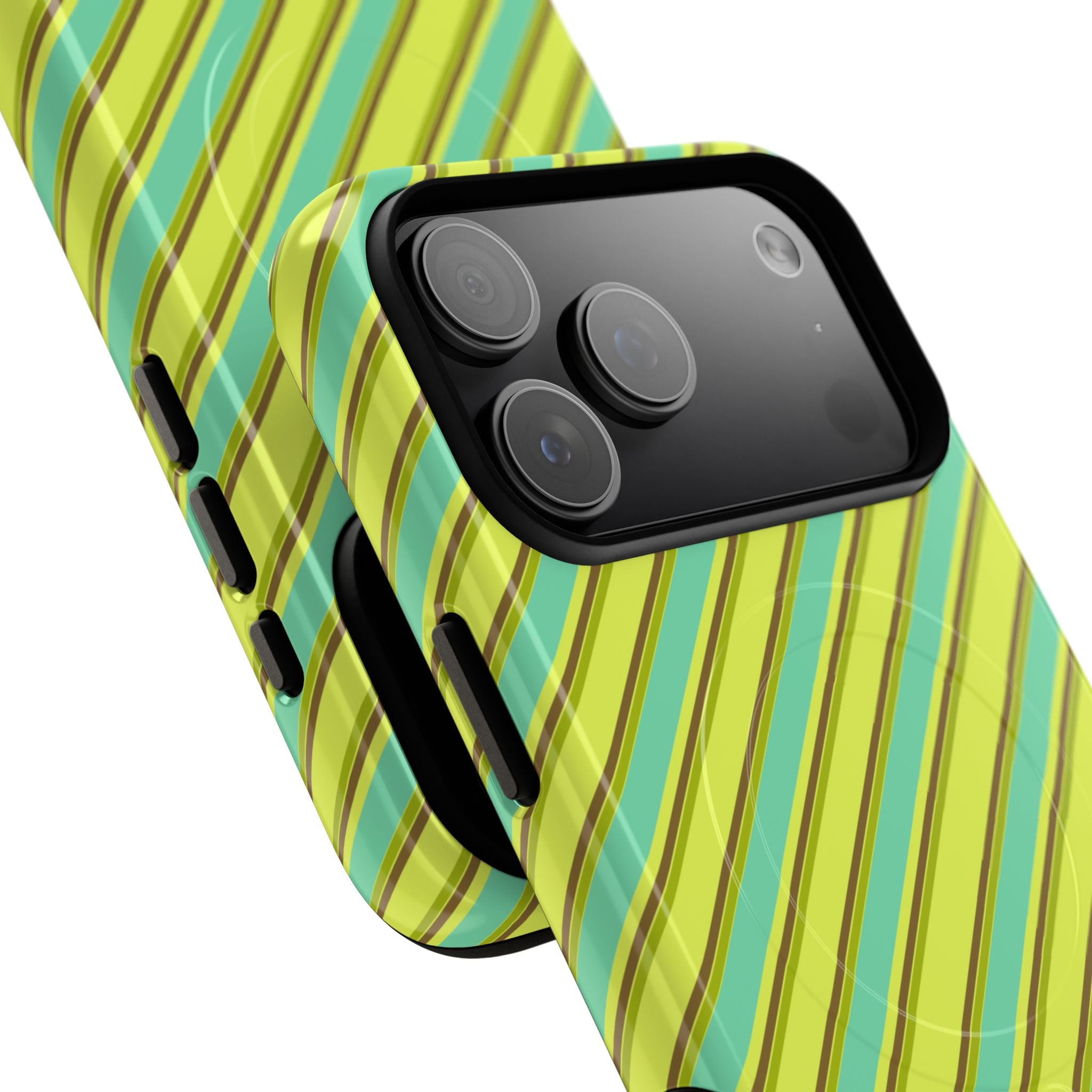 Angelina Stripes | Green - MagSafe iPhone Case