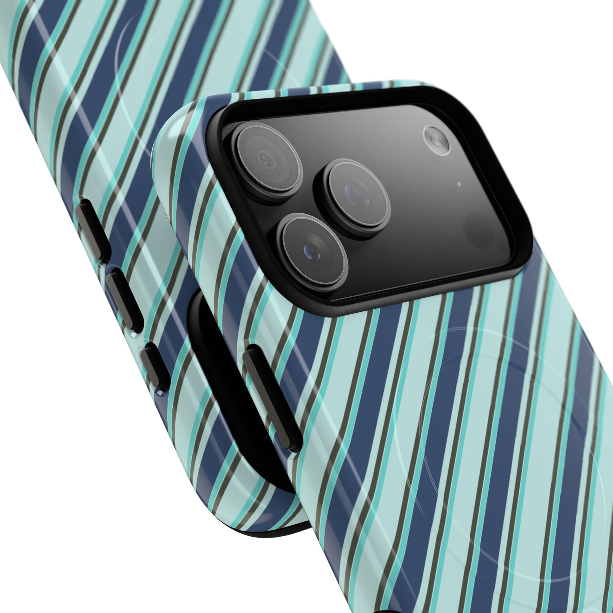 Angelina Stripes | Blue - MagSafe iPhone Case