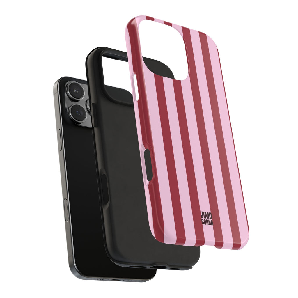 Bold Stripes iPhone Case | Pink and Red