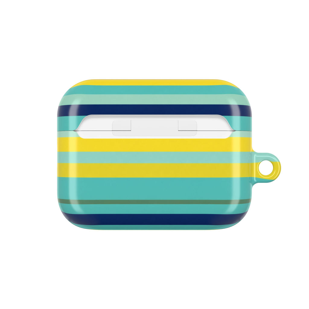 Blue Lemon Stripe AirPods Case
