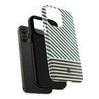 Asymmetrical Lines MagSafe iPhone Case | Blue and Brown