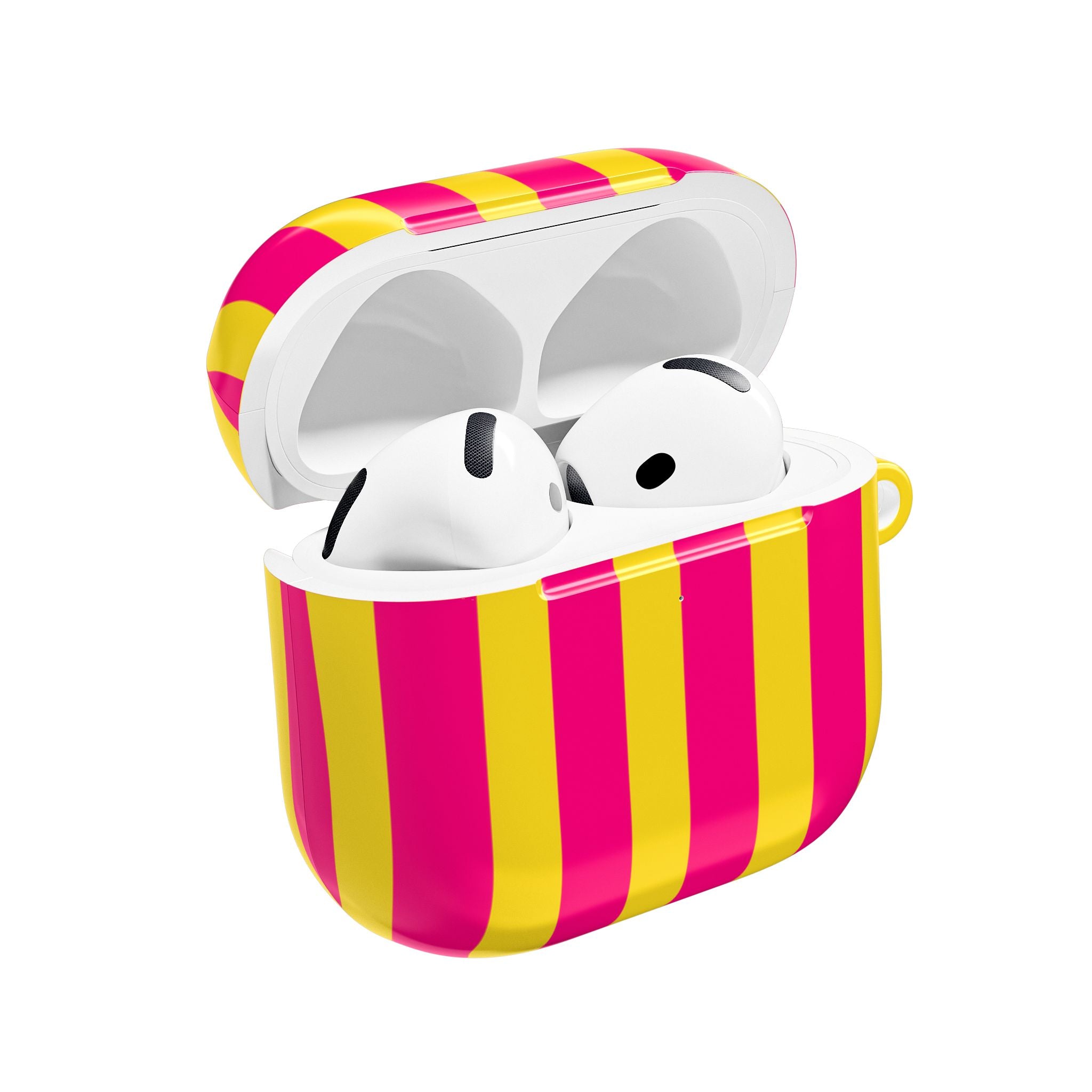 Bold Stripes AirPods Case | Pink and Yellow