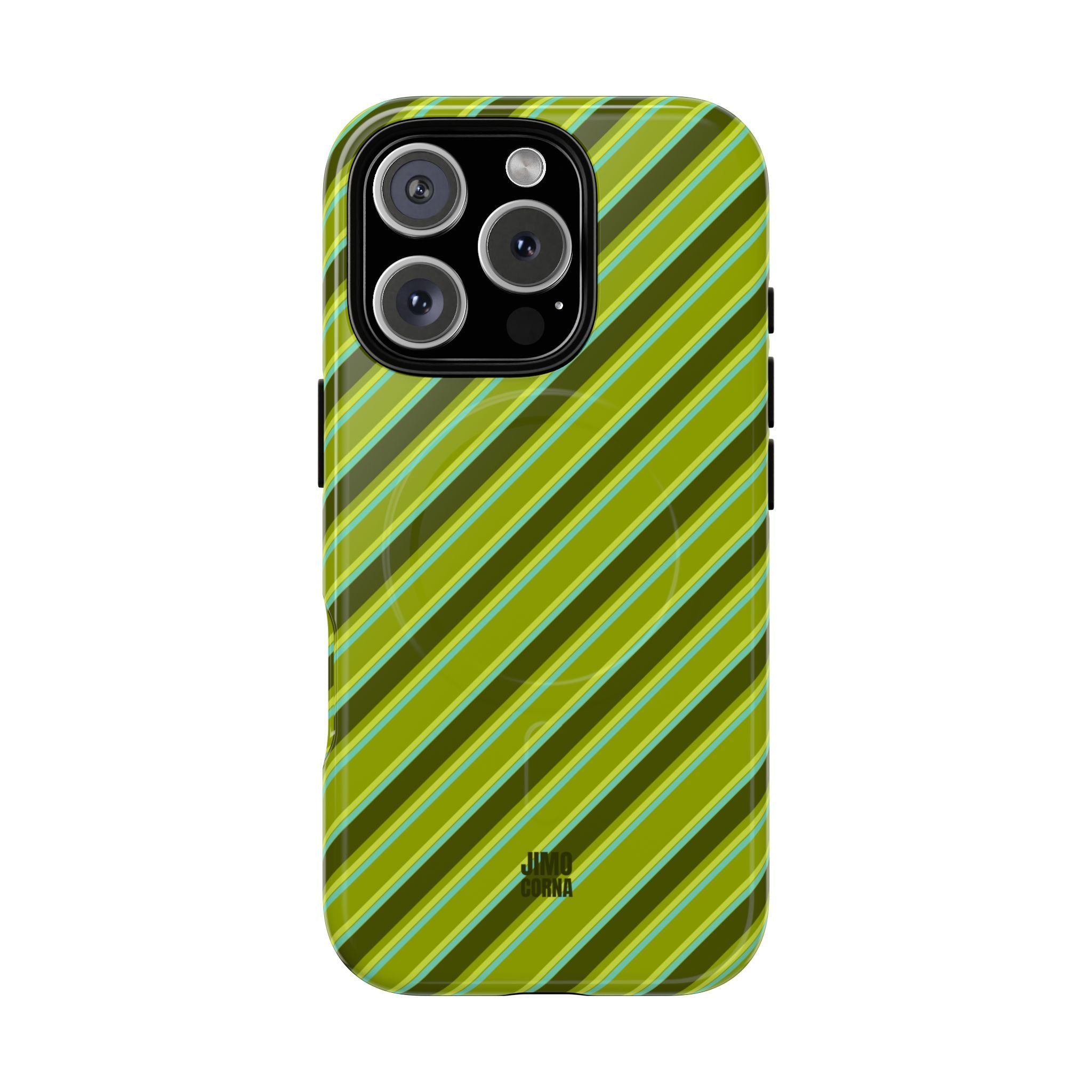 Angelina Stripes | Olive - MagSafe iPhone Case