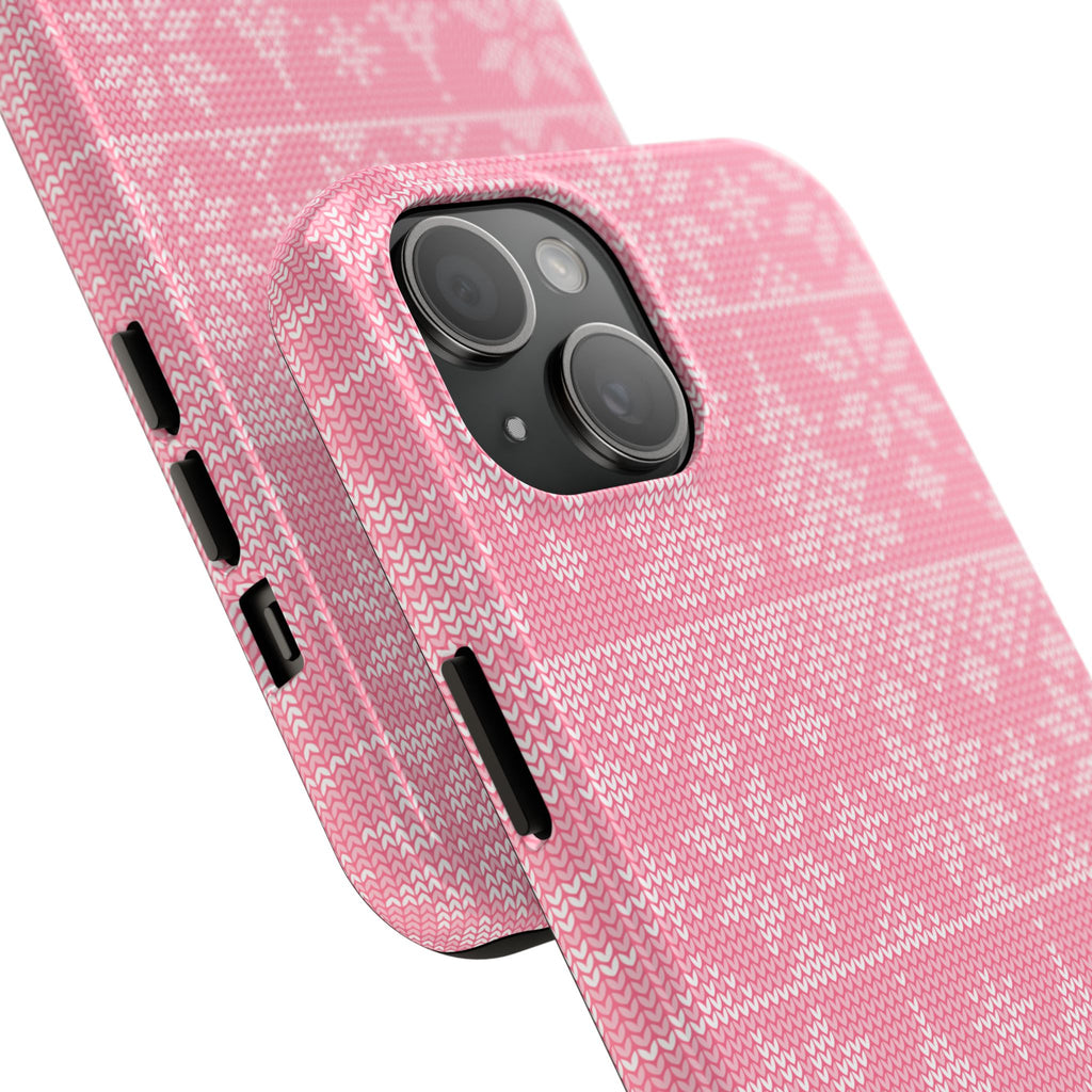 Holiday Knit | Pink iPhone Case