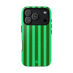 Bold Stripes MagSafe iPhone Case | Olive Green
