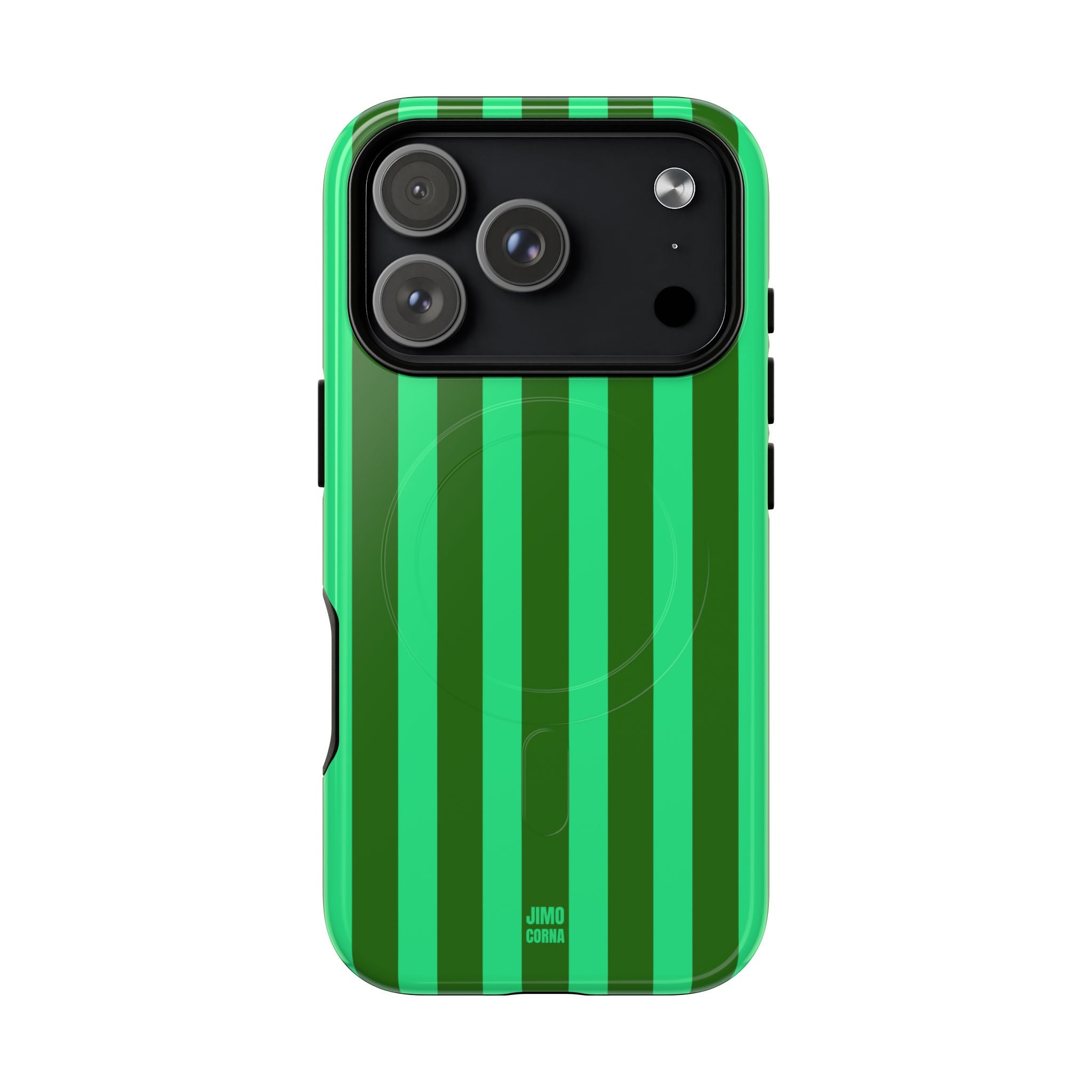 Bold Stripes MagSafe iPhone Case | Olive Green