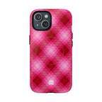Pink Picnic Plaid MagSafe iPhone Case