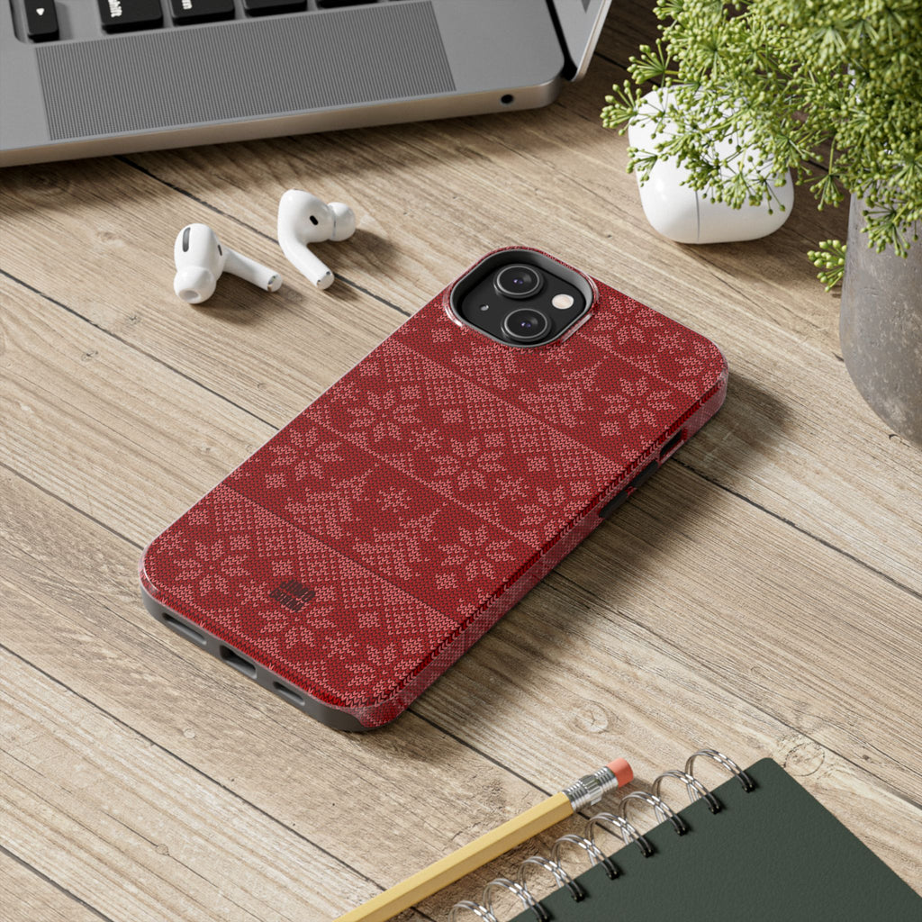 Holiday Knit | Red iPhone Case