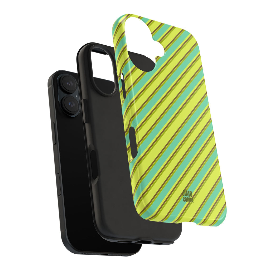 Angelina Stripes | Green - iPhone Case