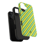 Angelina Stripes | Green - iPhone Case