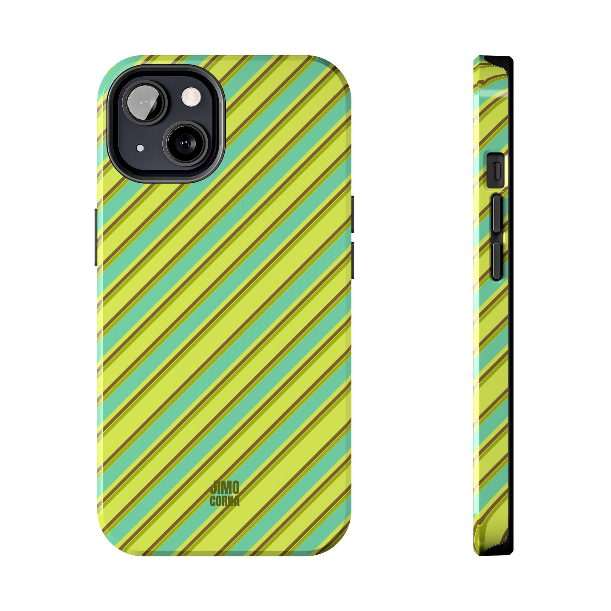Angelina Stripes | Green - iPhone Case