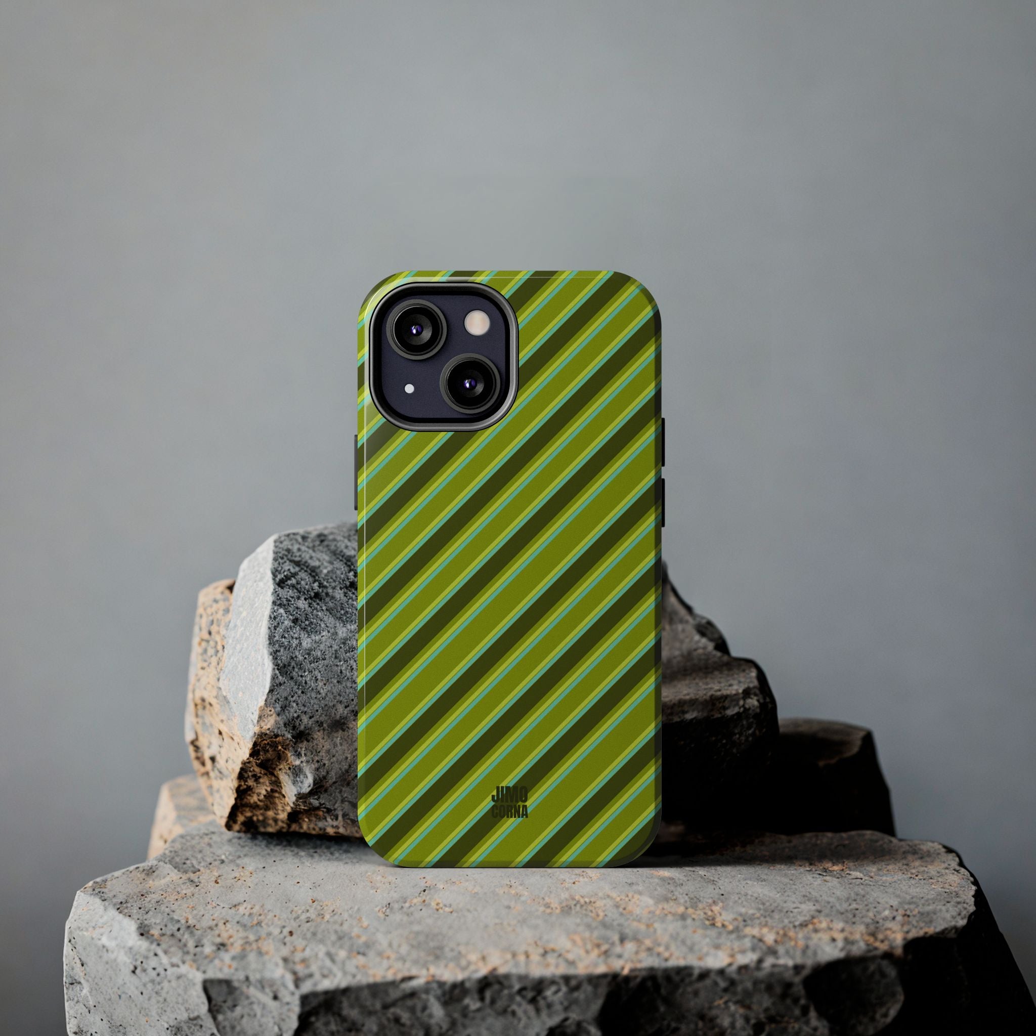Angelina Stripes | Olive - iPhone Case