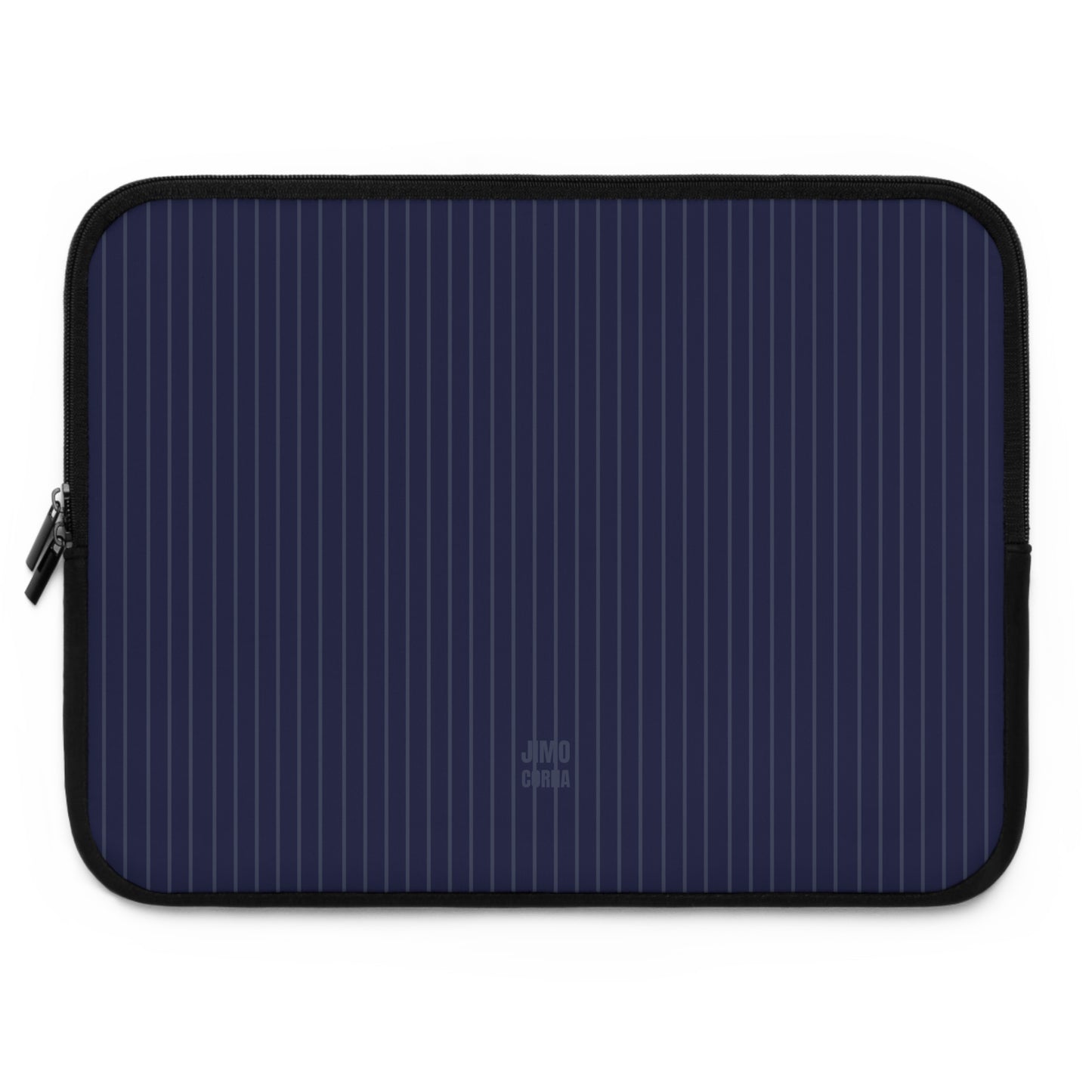 Navy Blue Soft Stripes Laptop Sleeve