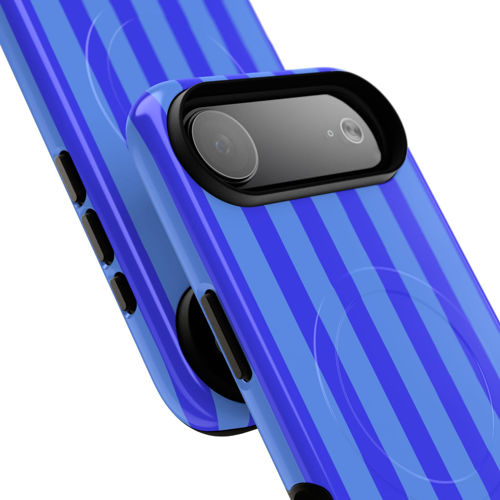 Blueberry Bold Stripes MagSafe iPhone Case