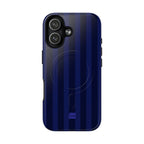 Bold Stripes MagSafe iPhone Case | Navy Blue