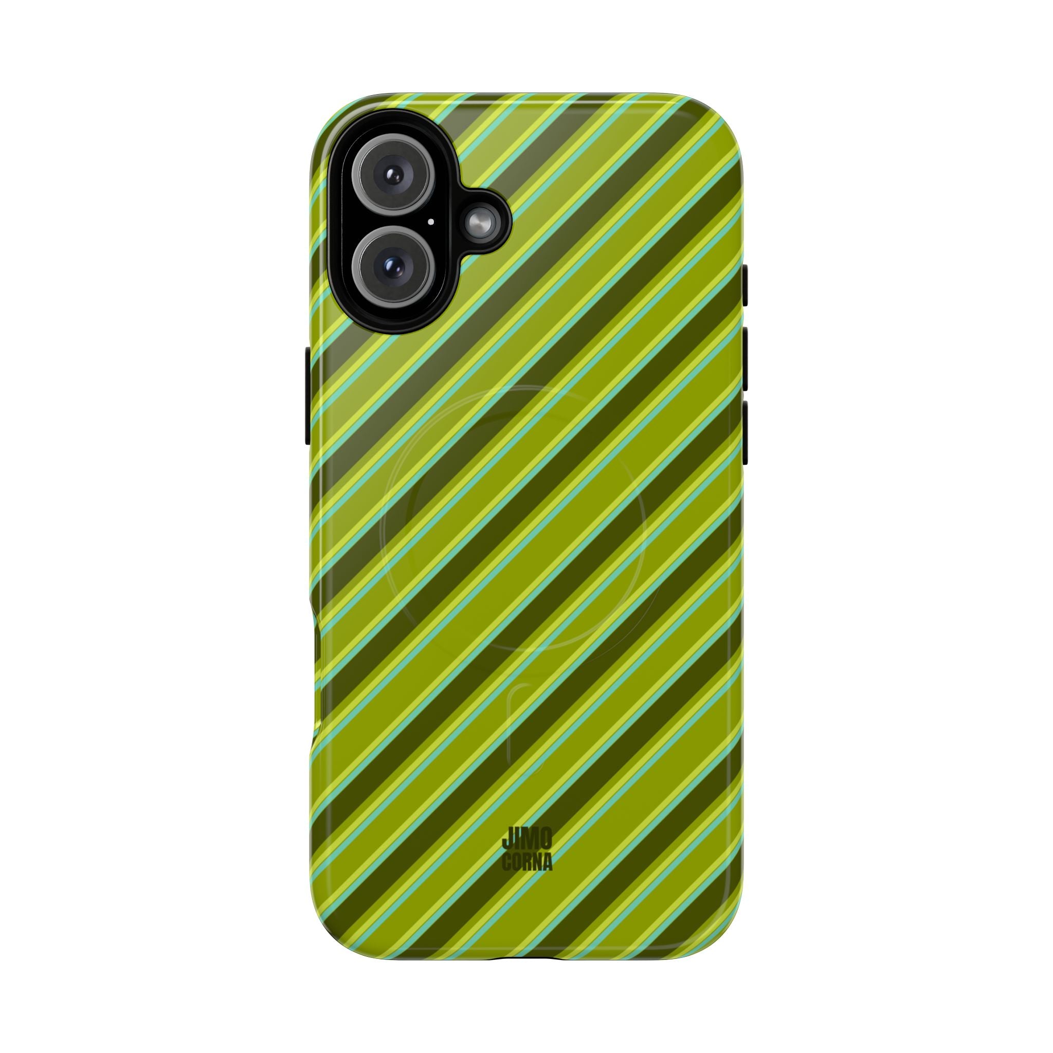 Angelina Stripes | Olive - MagSafe iPhone Case