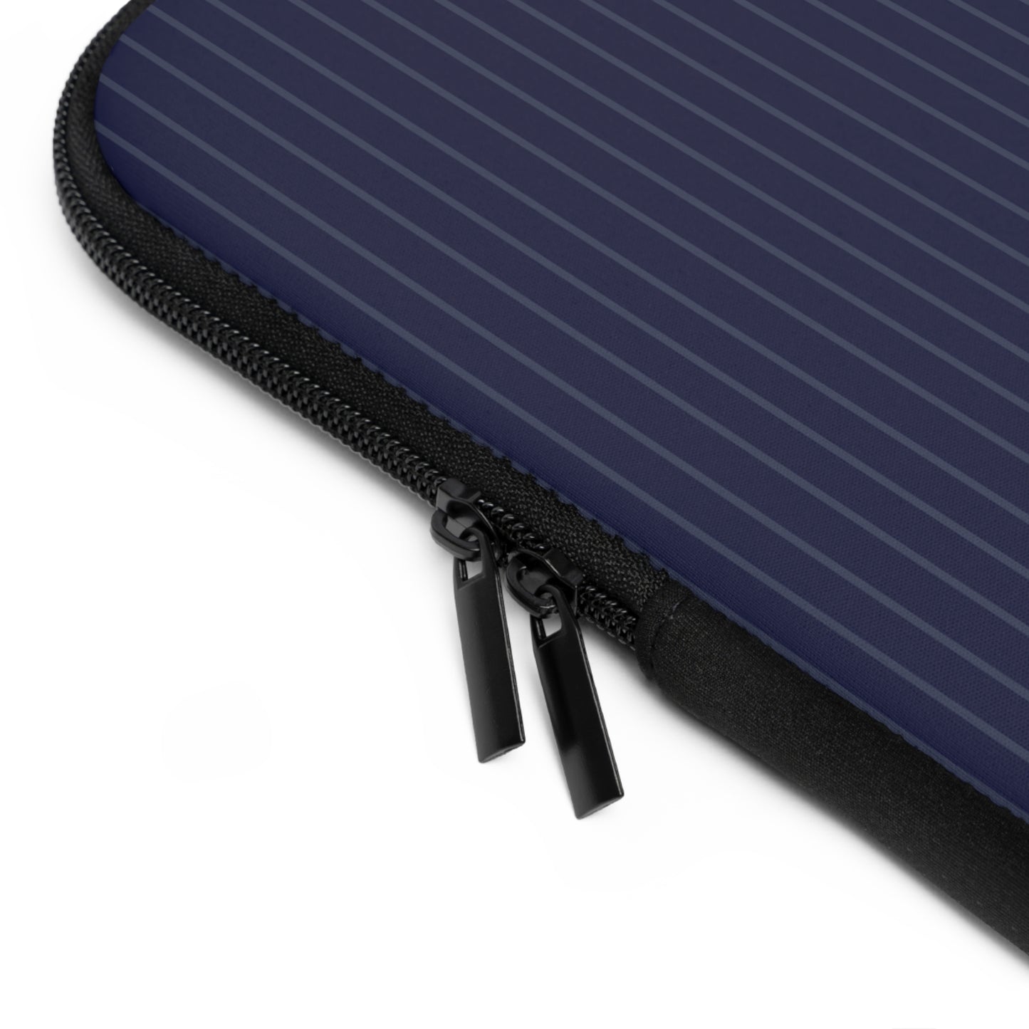 Navy Blue Soft Stripes Laptop Sleeve