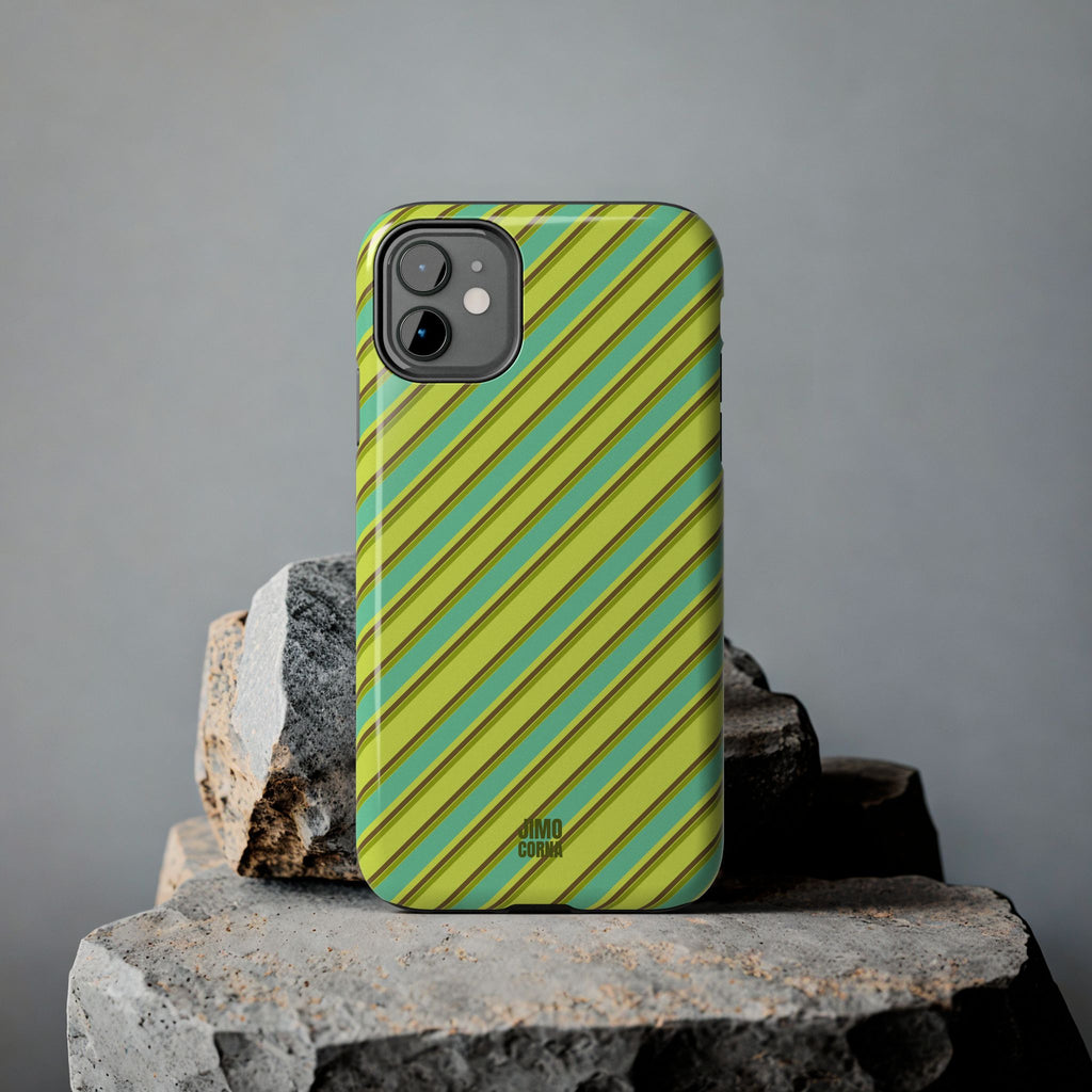 Angelina Stripes | Green - iPhone Case