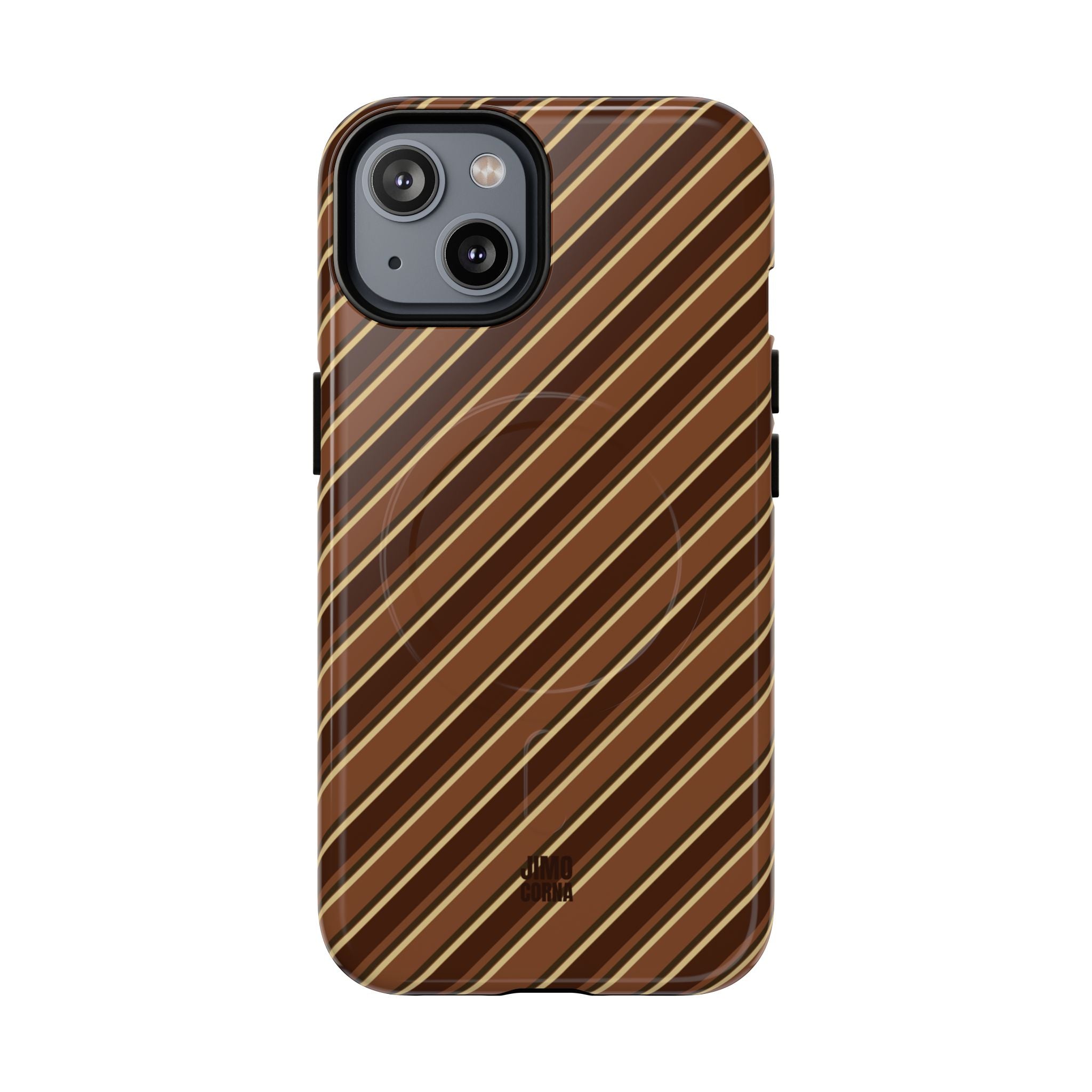 Angelina Stripes | Brown - MagSafe iPhone Case