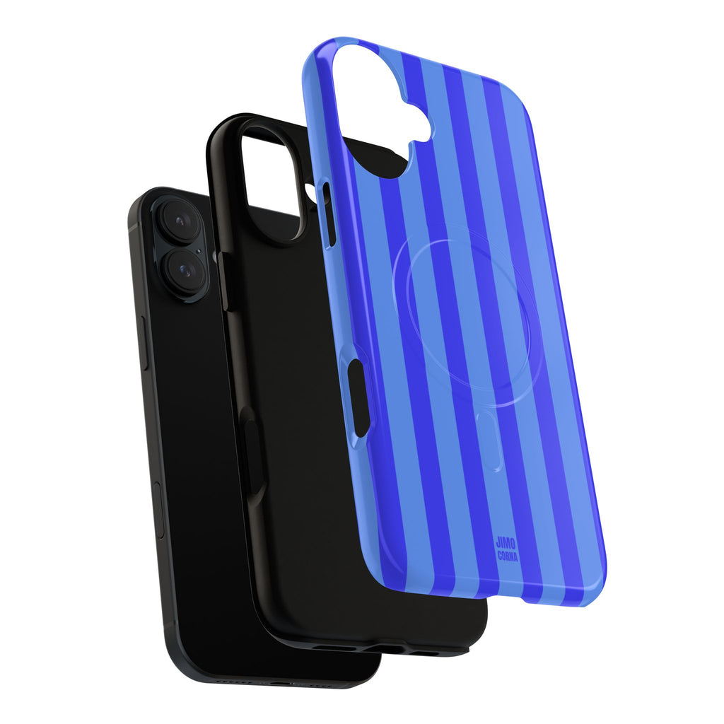 Blueberry Bold Stripes MagSafe iPhone Case