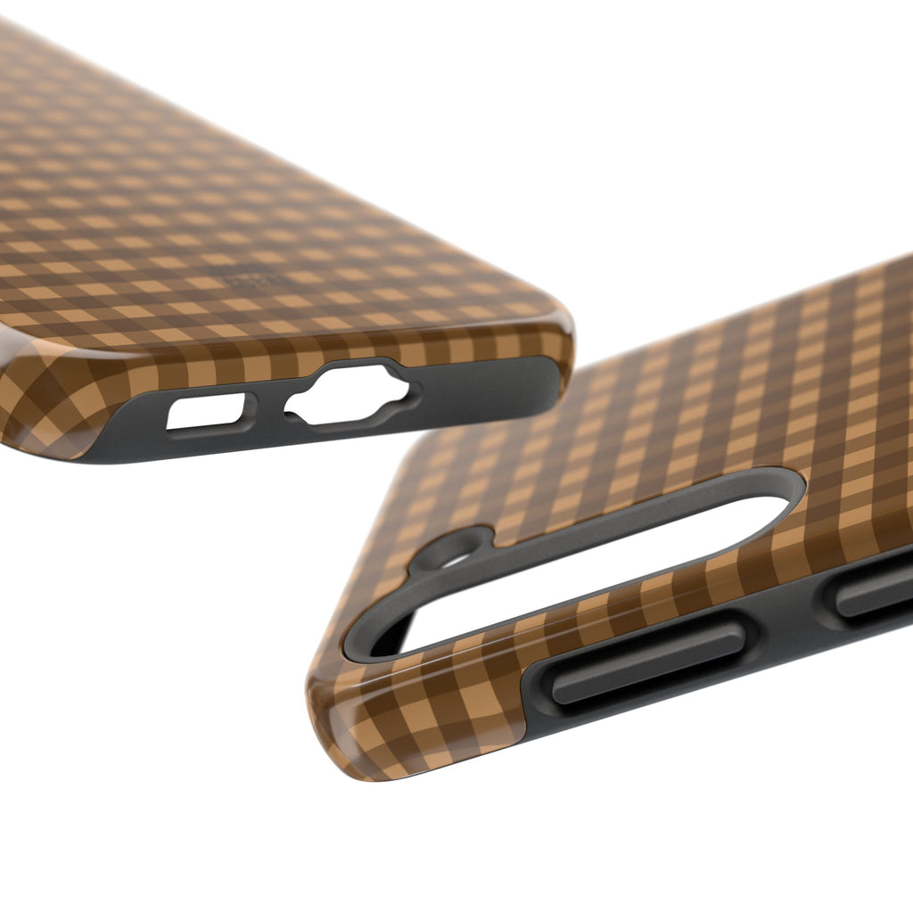 Farm Gingham Samsung Galaxy Case | Brown