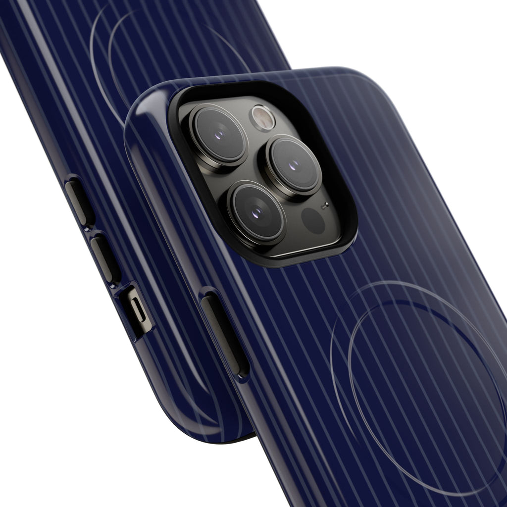 Navy Blue Soft Stripes