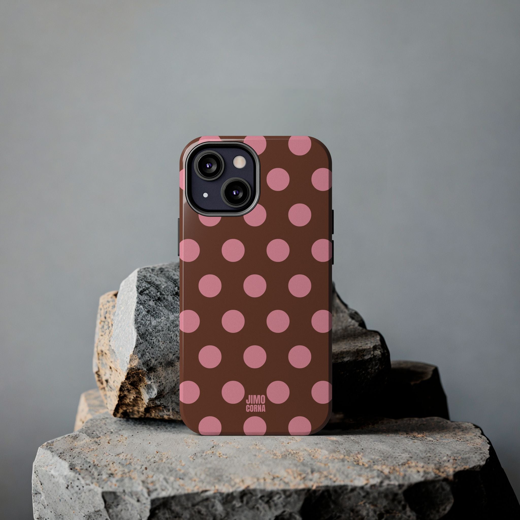 Big Polka Dot | Brown and Pink