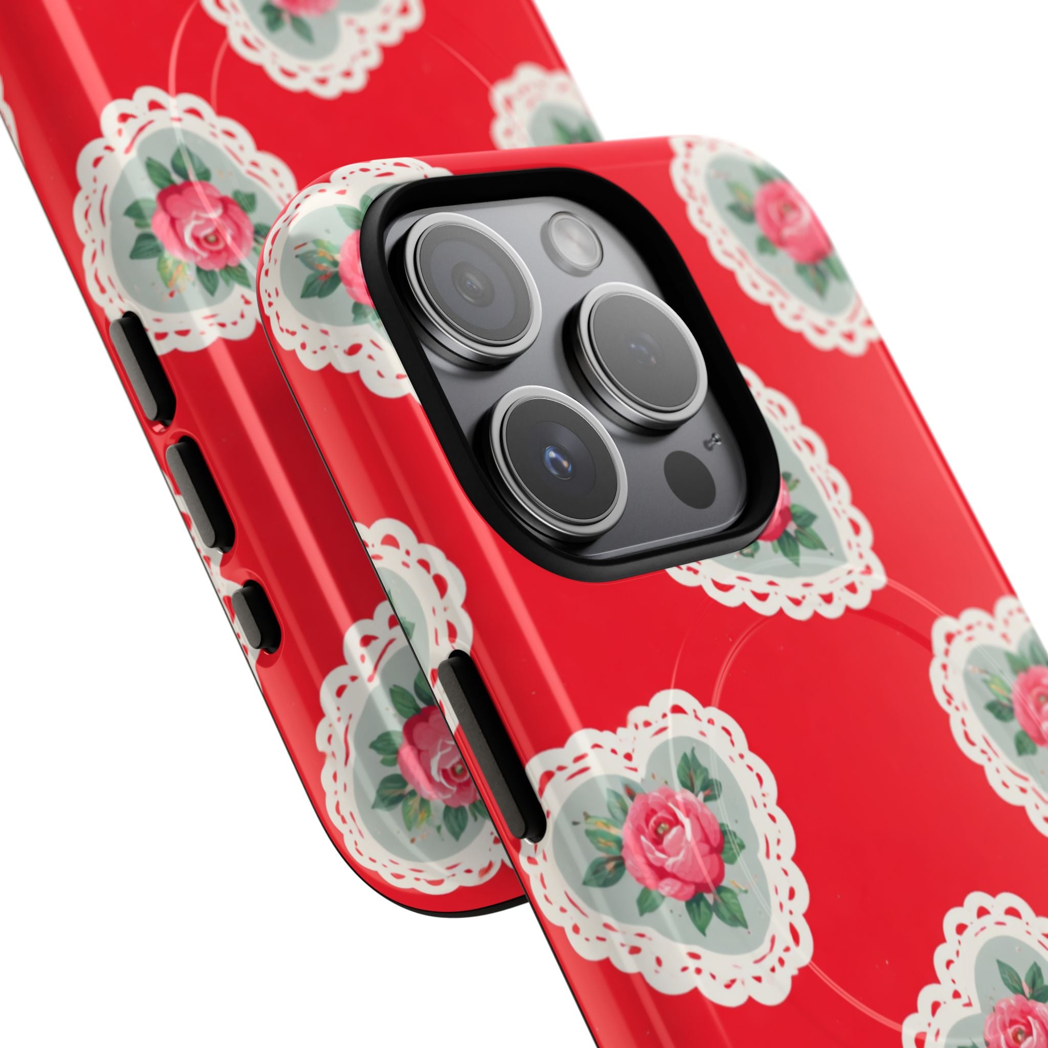 Rosy Lace MagSafe iPhone Case