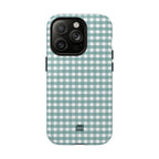 Farm Gingham MagSafe iPhone Case | Blue