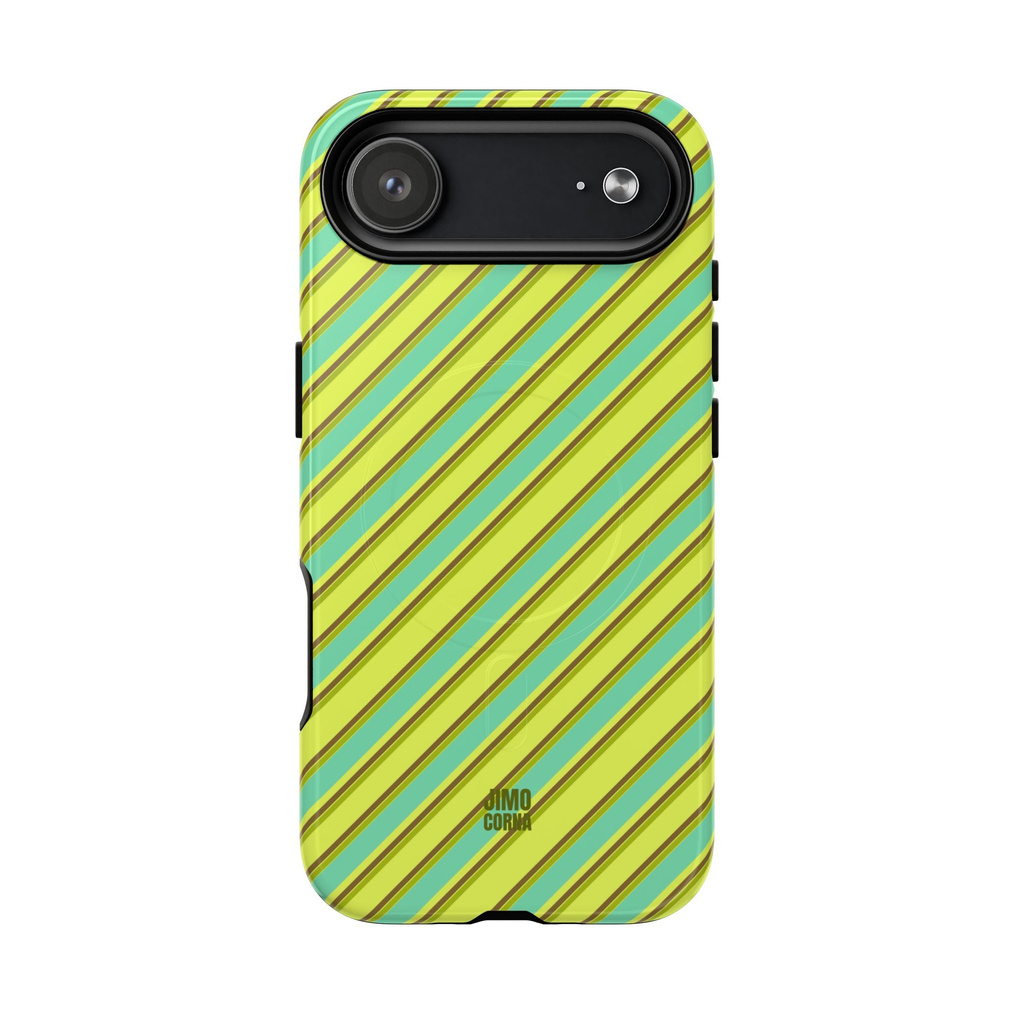 Angelina Stripes | Green - MagSafe iPhone Case